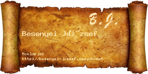 Besenyei József névjegykártya