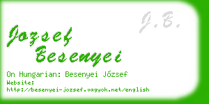 jozsef besenyei business card
