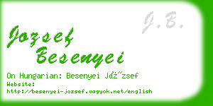 jozsef besenyei business card